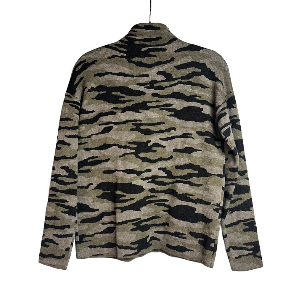 Tahari Camoflauge Mock Neck Long Sleeve Sweater XS - Picture 4 of 6